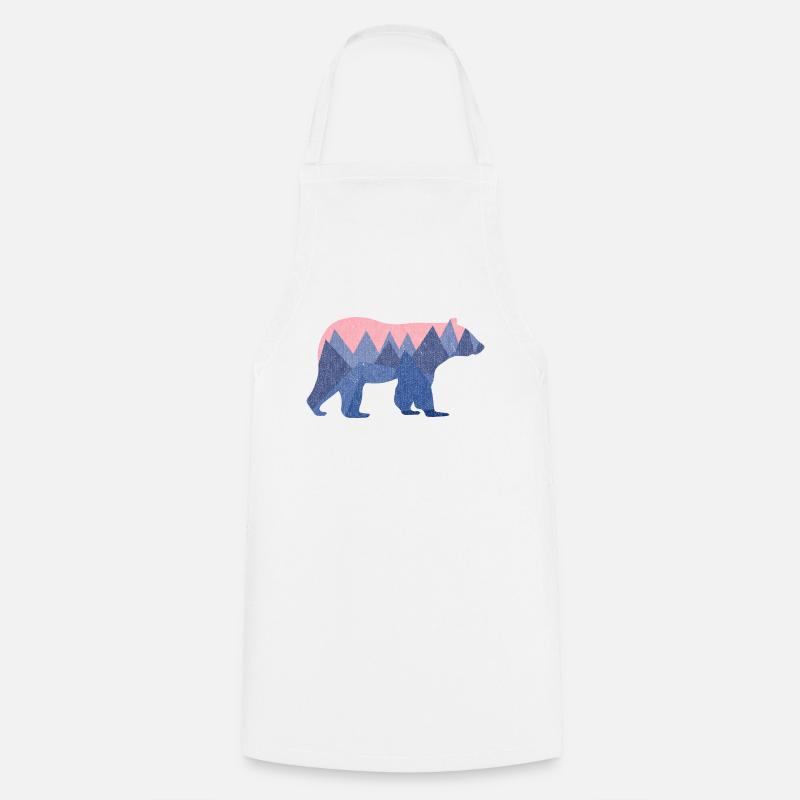 mountain bear - Tablier de cuisine - blanc