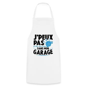 Je Peux Pas J'ai Des Trucs À Faire Dans Mon Garage - Tablier de cuisine - blanc - Devant - AI Model Male 185 dark (185cm)