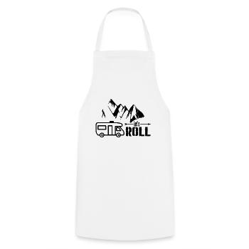 Camping, nature, life, outdoor - Cooking Apron - white - Front - AI Model Male 185 dark (185cm)