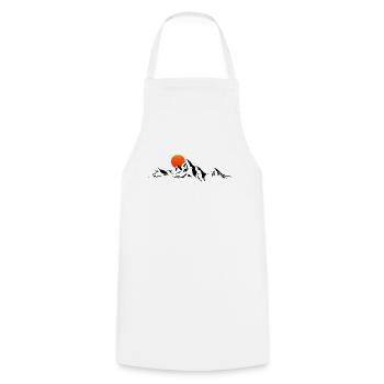 Mountain climbing and hiking - Cooking Apron - white - Front - AI Model Male 185 dark (185cm)