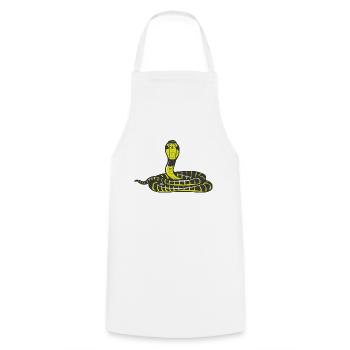Cobra snake eyeglasses snake erect - Cooking Apron - white - Front - AI Model Male 185 dark (185cm)