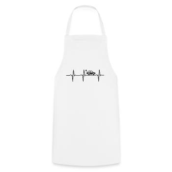 EKG electric car gift idea - Cooking Apron - white - Front - AI Model Male 185 dark (185cm)