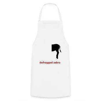 Defragged zebra informatique programmation cadeau - Tablier de cuisine - blanc - Devant - AI Model Male 185 dark (185cm)