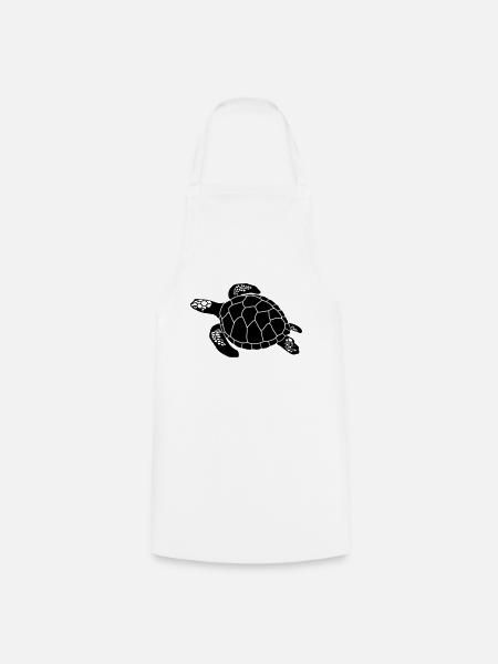 Schildkröte - Kochschürze - Weiß