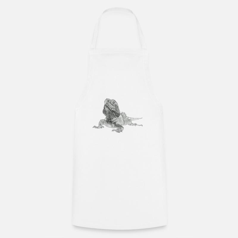 Lizard - Cooking Apron - white