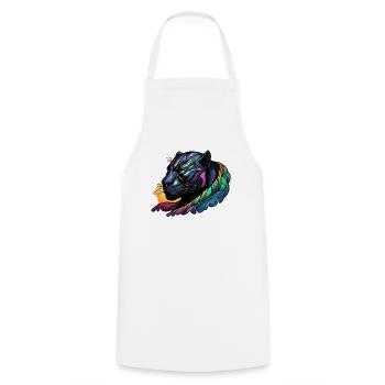 Panthère - Tablier de cuisine - blanc - Devant - AI Model Male 185 dark (185cm)