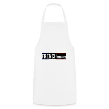 French approved France blue white red flag - Cooking Apron - white - Front - AI Model Male 185 dark (185cm)