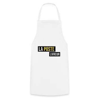 La poste livraison colis courrier facteur laposte - Tablier de cuisine - blanc - Devant - AI Model Male 185 dark (185cm)