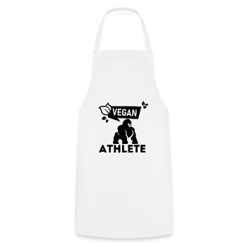 Athlète végétalien Power Fitness Muscles - Tablier de cuisine - blanc - Devant - AI Model Male 185 dark (185cm)