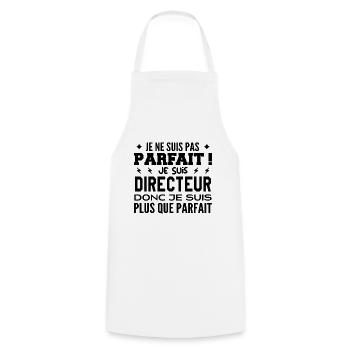 Un Directeur plus que parfaite, métier de rêve - Tablier de cuisine - blanc - Devant - AI Model Male 185 dark (185cm)