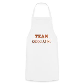 T shirt team chocolatine homme femme enfant - Tablier de cuisine - blanc - Devant - AI Model Male 185 dark (185cm)