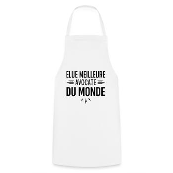 Avocate Design Drole pour Avocate - Tablier de cuisine - blanc - Devant - AI Model Male 185 dark (185cm)