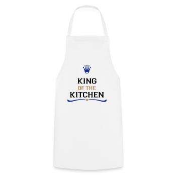 cook on - Cooking Apron - white - Front - AI Model Male 185 dark (185cm)