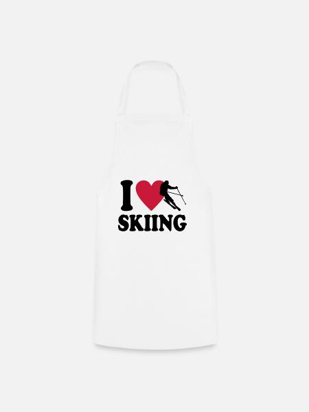 Ski - Kochschürze - Weiß