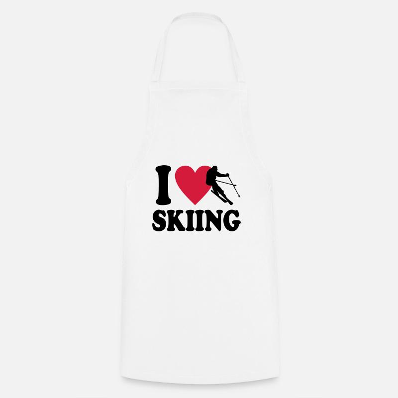 Ski - Kochschürze - Weiß