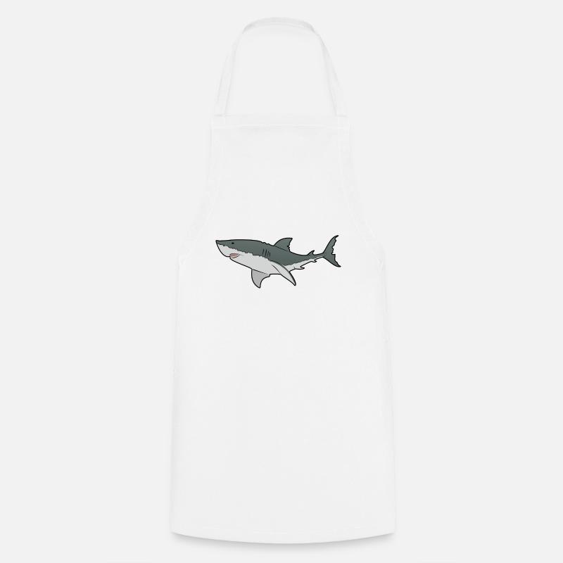 Great White Shark - Ocean - Sea - Cooking Apron - white