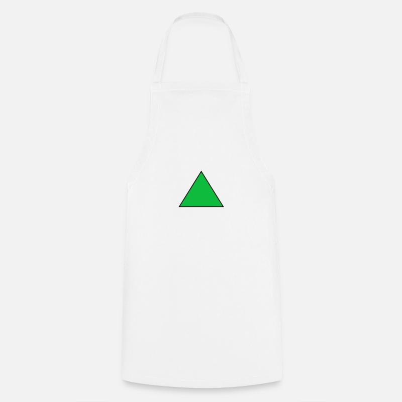 Triangle green - Cooking Apron - white