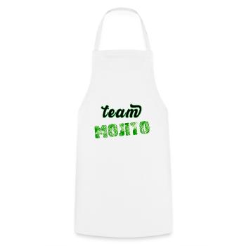 Team MOJITO - Kochschürze - Weiß - Vorne - AI Model Male 185 dark (185cm)