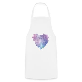 Colorful Heart Nurse ER RN LPN Medical Nursing Gif - Tablier de cuisine - blanc - Devant - AI Model Male 185 dark (185cm)