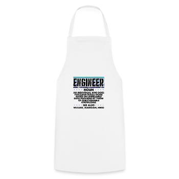 Engineer Gifts Precision Guesswork Wizard - Cooking Apron - white - Front - AI Model Male 185 dark (185cm)