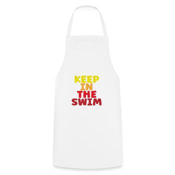 Cadeau de nageur Gardez dans le cadeau de natation de natation - Tablier de cuisine - blanc - Devant - AI Model Male 185 dark (185cm)