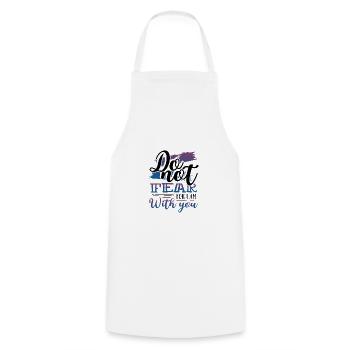 Don chrétien Ne craignez pas que je sois avec vous - Tablier de cuisine - blanc - Devant - AI Model Male 185 dark (185cm)