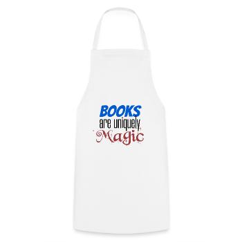 Cadeaux d’amoureux des livres Les livres sont un lecteur magique unique - Tablier de cuisine - blanc - Devant - AI Model Male 185 dark (185cm)