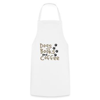 Hundebücher und Kaffeetrinker Geschenke Hundeliebhaber - Kochschürze - Weiß - Vorne - AI Model Male 185 dark (185cm)