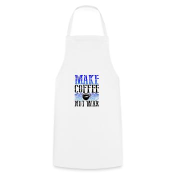 Kaffee Addict Geschenk Make Coffee Not War Coffee - Kochschürze - Weiß - Vorne - AI Model Male 185 dark (185cm)