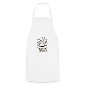 Cadeaux d’infirmière Café d’abord, puis Cadeaux d’allaitement - Tablier de cuisine - blanc - Devant - AI Model Male 185 dark (185cm)