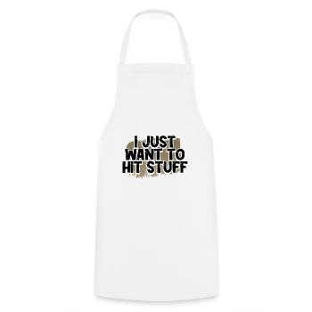 Humour de boxe juste envie de frapper des trucs Boxer Gift - Tablier de cuisine - blanc - Devant - AI Model Male 185 dark (185cm)