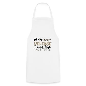 Sarcastic In My Defense Left Unsupervised Sarcasm - Cooking Apron - white - Front - AI Model Male 185 dark (185cm)