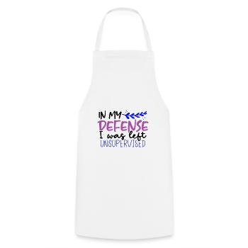Sarcastic In My Defense Left Unsupervised Sarcasm - Cooking Apron - white - Front - AI Model Male 185 dark (185cm)