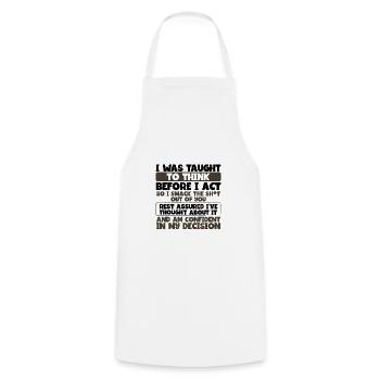 Apprendre à réfléchir avant d’agir Smack the Shit Out of - Tablier de cuisine - blanc - Devant - AI Model Male 185 dark (185cm)
