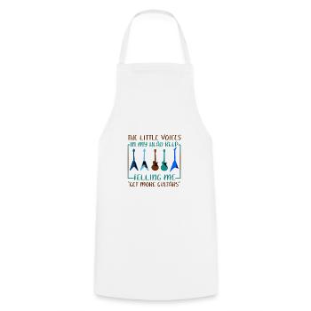 Guitarist Gifts Little Voice in Head Telling Me - Cooking Apron - white - Front - AI Model Male 185 dark (185cm)