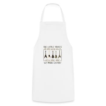 Guitarist Gift Little Voice in Head Telling Me to - Cooking Apron - white - Front - AI Model Male 185 dark (185cm)