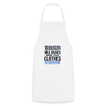 Avertissement de cadeaux de milkshake Les milkshakes font des vêtements - Tablier de cuisine - blanc - Devant - AI Model Male 185 dark (185cm)