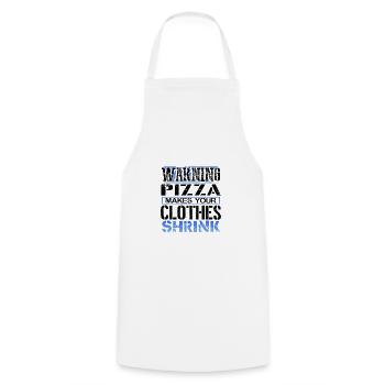 Pizza Lover Gifts Warning Pizza Makes Clothes - Cooking Apron - white - Front - AI Model Male 185 dark (185cm)