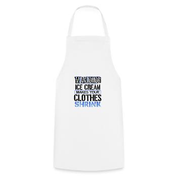 Eiscreme-Liebhaber Geschenke Warnung Eiscreme macht - Kochschürze - Weiß - Vorne - AI Model Male 185 dark (185cm)