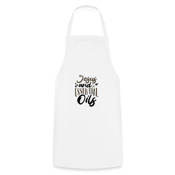 Christian Gift Jesus and Essential Oils Gifts - Cooking Apron - white - Front - AI Model Male 185 dark (185cm)