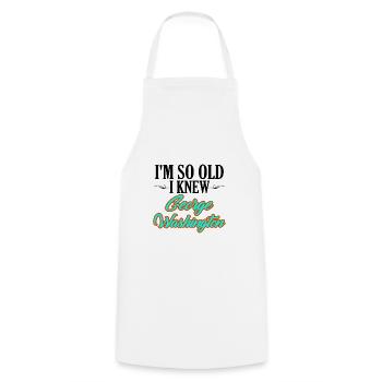 Retirement Humor So Old I Knew George Washington - Cooking Apron - white - Front - AI Model Male 185 dark (185cm)