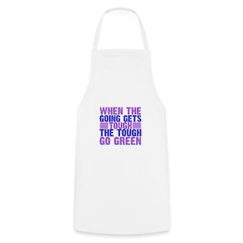 Environmentalist Gifts When the Going Gets Tough - Cooking Apron - white - Front - AI Model Male 185 dark (185cm)