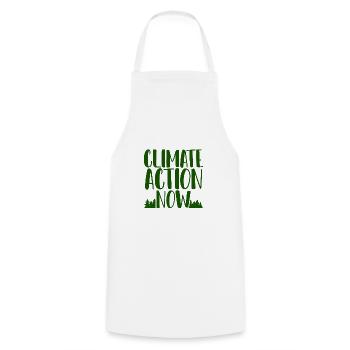 Environmentalist Gifts Climate Action Now - Cooking Apron - white - Front - AI Model Male 185 dark (185cm)