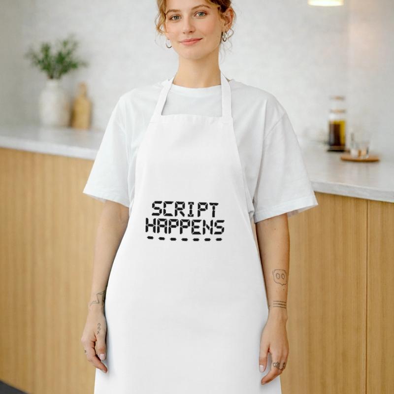 Computerprogrammierskript passiert Programmierer Kochschürze