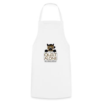Chat aimant Quilter Cadeau Jamais Quilt Seul que j’ai - Tablier de cuisine - blanc - Devant - AI Model Male 185 dark (185cm)