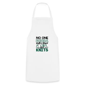 Cadeau de tricot de fille Personne ne fait mieux que - Tablier de cuisine - blanc - Devant - AI Model Male 185 dark (185cm)