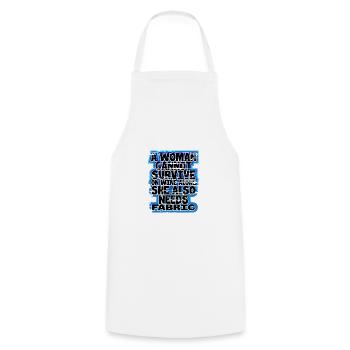 Quilter Gift La femme ne peut pas survivre seule au vin a besoin - Tablier de cuisine - blanc - Devant - AI Model Male 185 dark (185cm)
