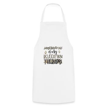 Cadeaux de menuisier Le travail du bois est ma détente - Tablier de cuisine - blanc - Devant - AI Model Male 185 dark (185cm)