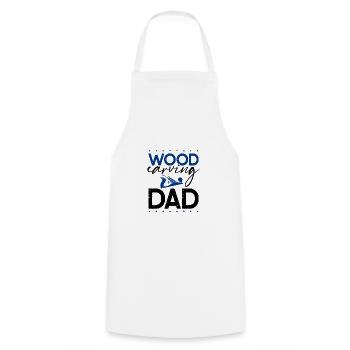 Sculpture sur bois Papa Cadeau Sculpteur sur bois Idées cadeaux - Tablier de cuisine - blanc - Devant - AI Model Male 185 dark (185cm)