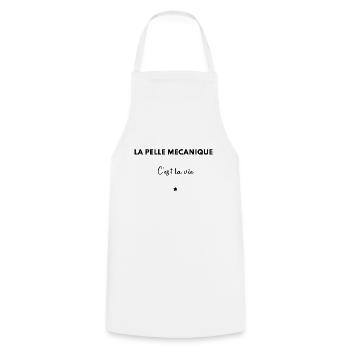 La pelle mécanique c’est la vie - Tablier de cuisine - blanc - Devant - AI Model Male 185 dark (185cm)